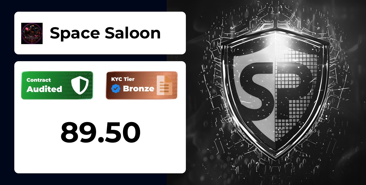Space Saloon audit score: 89.50